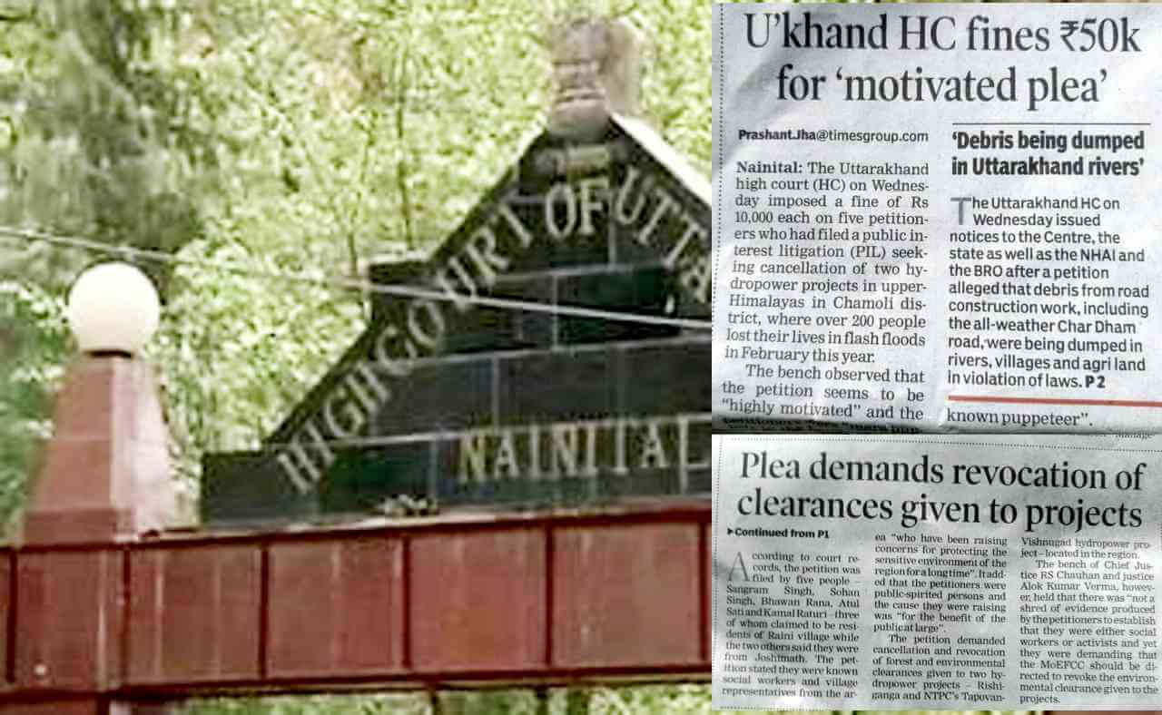 Withdraw Fine Against Five Environmental Activists Of Uttarakhand